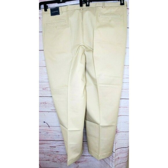 Lands End Traditional Fit 46 Regular %100 Cotton Beige Pants W/ Extra Buttons - Picture 2 of 12